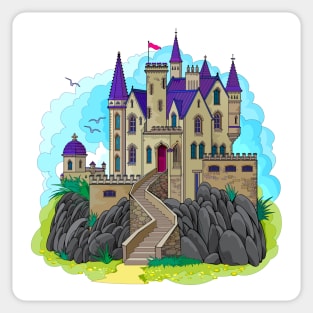 Fantasy gothic medieval fortress. Sticker